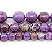 Gfsdjalkj Natural Stone Purple Sugilite Round Loose Spacer Beads for Jewelry Making DIY Bracelet Strand 15