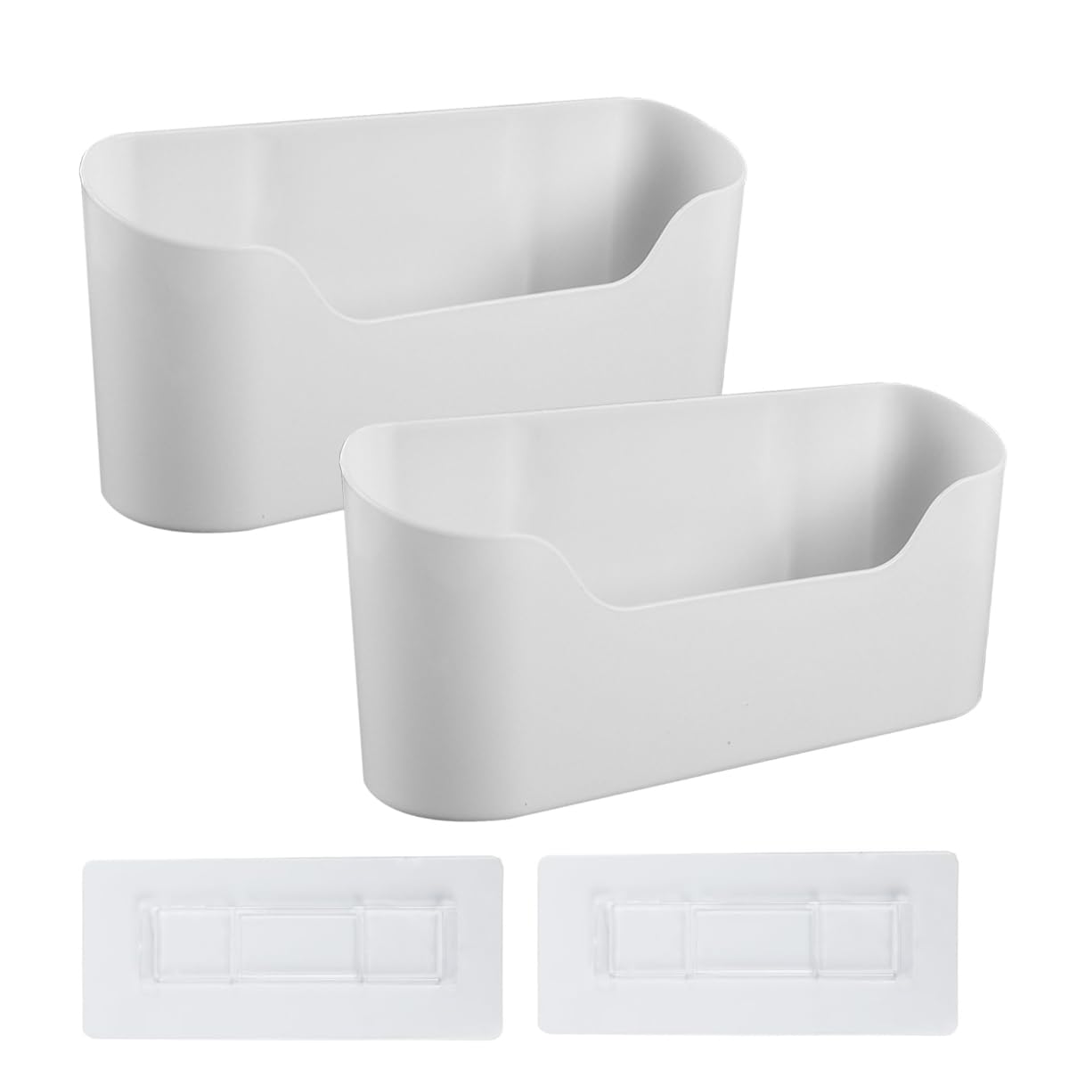 Riven 2 pezzi supporto da parete autoadesivo vassoio antigoccia acqua bianco bagno ingresso rack contenitore