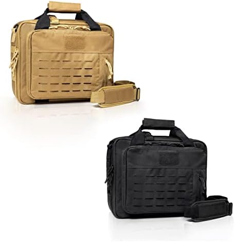 SEALANTIC Specialist Series Pistol Range Bag, Tactical Triple Handgun Bag For Storage Pistol,Ammo Firearm Accessories|Gun Carrying Case With Pistol Fixing Function And Lockable X-Large Compartment
