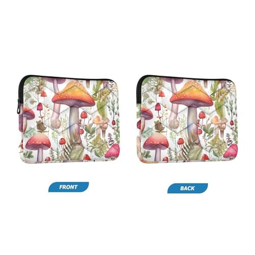 Funda para portátil 13-14 pulgadas impermeable Mushrooms blanca miniatura 2