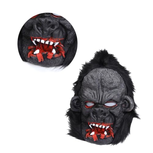 COLLBATH Masque De Gorille Effrayant Accessoire De Déguisement D'orang-outan Réaliste Masque À Oreilles Accessoire De Fête Masquée