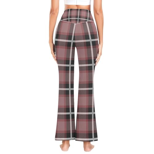 Legging de compression pour les loisirs au style carreaux roses - 4