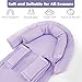 SWESEN Infant Car Seat Insert & Strap Covers, Car Seat Head Support for Baby Girls, 2 in 1 Breathable Air Mesh Car Seat Insert for Newborns, Double-Sided Reversible, for Infants Aged 0-12 (Purple)