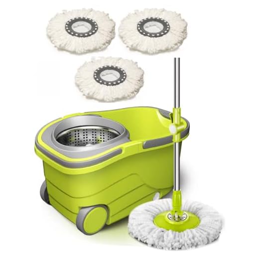 Smart Mop Plus Trapeador Inteligente, con 3 Repuestos Incluidos de Microfibra, Sistema de Limpieza 360° Centrifugado, Mango Telescópico, Llantas, Manija para jalar, Desagüe y Dosificador