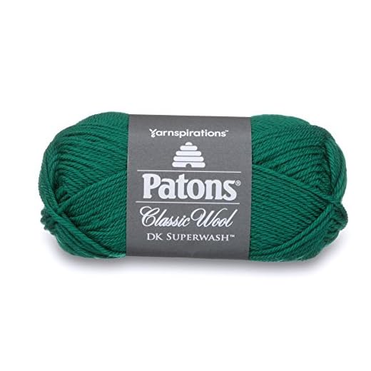 Patons Classic Wool DK Yarn, 1.75 oz, Emerald, 1 Ball