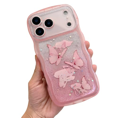 Coque 17 Pro Max carte pailletée rose, le cadeau idéal