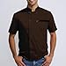 Chef Works Chef Jacket Men Women Button Closure Comfortable Kitchen, Hotel Uniform Restaurant, Unisex Chef Jacket Shirts Breathable, Short Sleeve Camisas De Chef para Hombre Brown