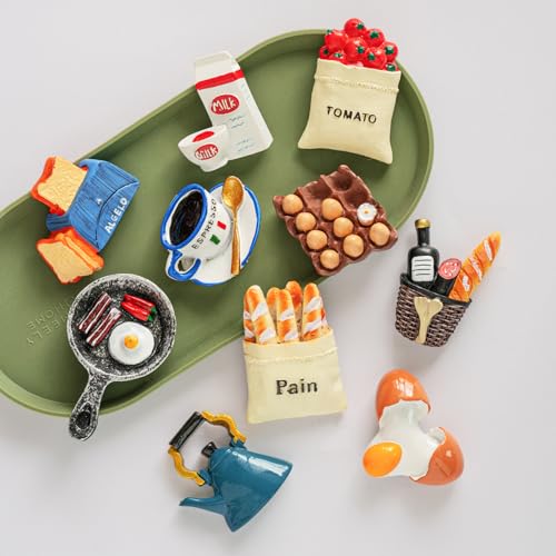 10 imanes decorativos de resina para refrigerador miniatura 2