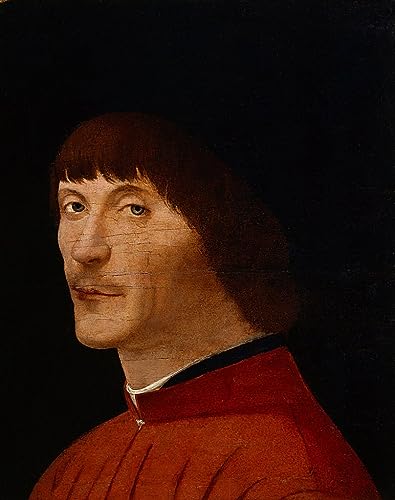 Tableau portrait d'homme d'Antonello da Messina pour habiller un grand mur vide de chambre
