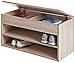 Produktbild ts-ideen Schuhregal Schuhschrank Bad Flur Diele Standregal Eiche Sonoma Sitzbank 42 x 80 cm