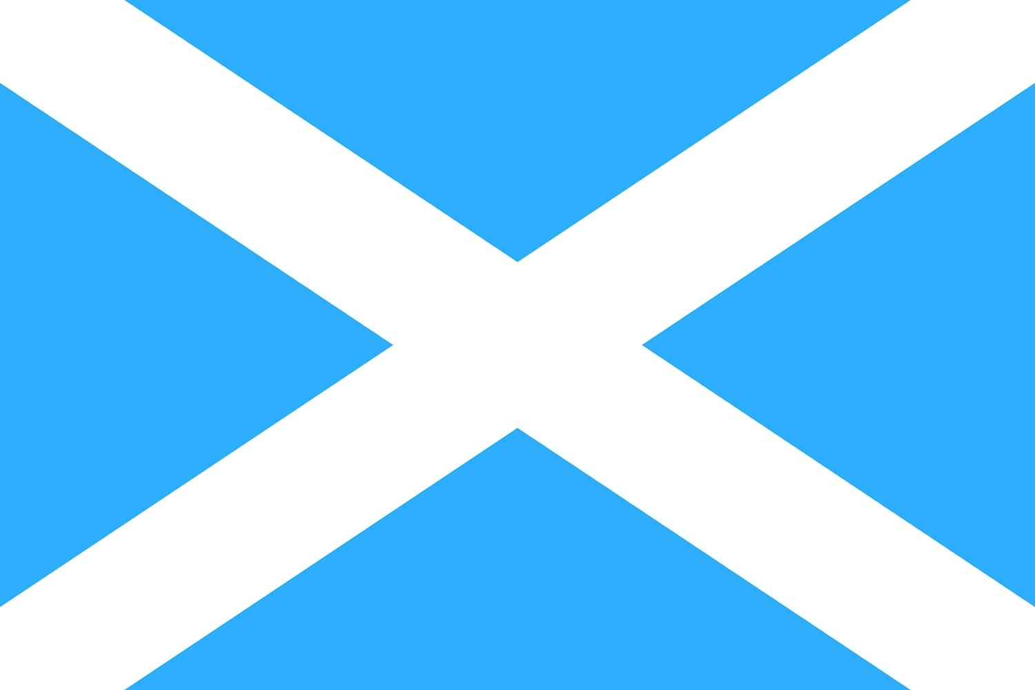 Drapeau d'Écosse bleu ciel grand format 3-2 anti-plis pour mât