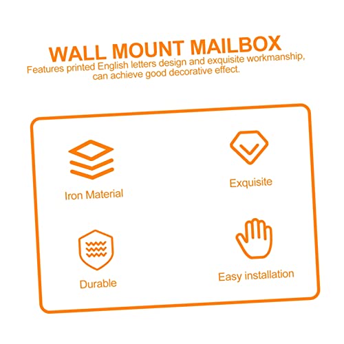 Homoyoyo Mailbox Donation Box With Lock Wall Mount Mailboxes Santa Key 1 Pc Mailbox Letter Post Box Wall Mounted Locking Mailbox Vintage Suggestion Box Locking Letter Box Lockable Mail Box #TOP5