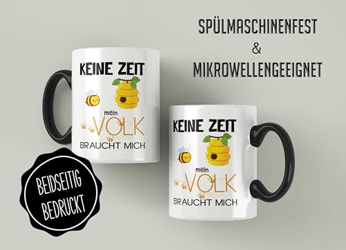 Trendation Imker-Tasse – Mit Spruch 'Zuhause Ist Da Wo Mein Volk Ist', Spülmaschinenfest, In Deutschland Bedruckt