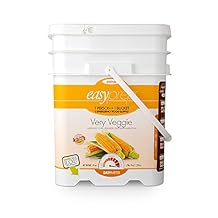 EasyPrep Very Veggie Emergency Food Storage Kit, Freeze-Dried Food, Vegetable Variety Pack, 156 Total Servings, 1 Bucket