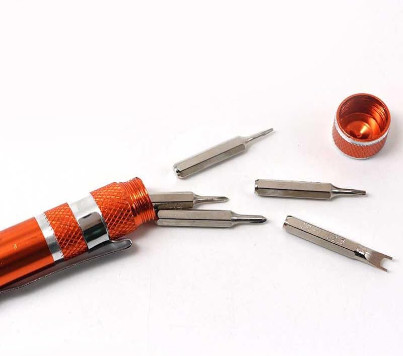 Utility Screwdriver Tool Pen with 8 Pcs Screwdriver,Mini Screwdriver Set Handy Tool,Orange