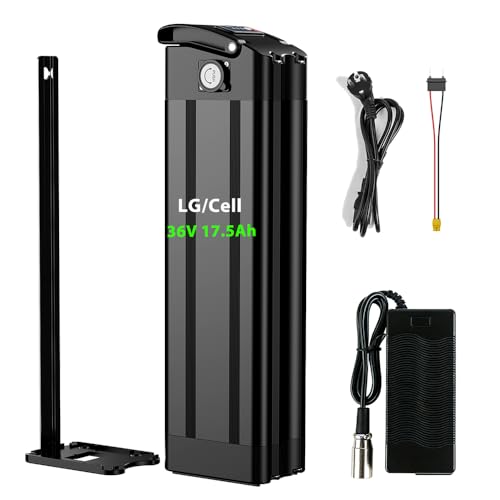 (LG/Cell) Batterie de vélo électrique 36V 17.5Ah pour Moteurs 250W 500W – Litio Batterie de Remplacement pour Vélo Pliant - Batterie Lithium-ION Ebike pour MiFa Rex...