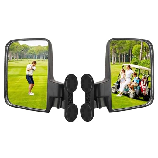 MUTUACTOR Universal Magnetic Tractor Mirrors, No Drilling, Non-slip Golf Cart Rear View Mirrors for John Deere, Kubota, Mahindra, Kioti, Forklift Tractor Accessories (1 Pair)