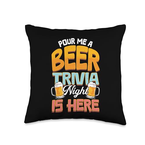 Pour Me A Beer Trivia Night Pub Quiz Throw Pillow 16x16