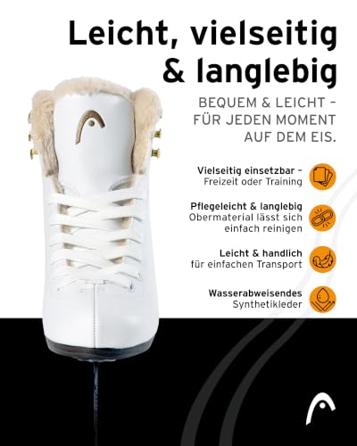 Head Eiskunstlauf Schlittschuhe Opal I Knöchelpolster I Damen Schlittschuhe mit Edelstahlkufe I Floral-Design I ideal für Einsteigerinnen… – Ansicht 4