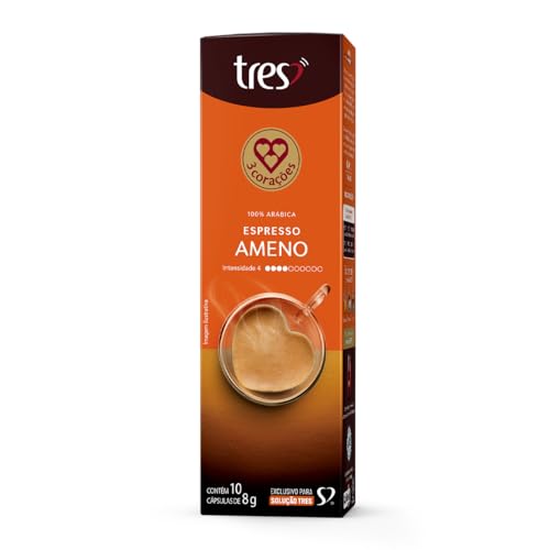 ?3 Corações Cápsula Café Espresso Ameno TRES - 10 unid