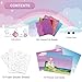 AWHETIE Princess Foil Craft for Kids,No Mess Creative Activity Toys Art and Crafts for Kids,Birthday Gifts Crafts for Girls&Boys Ages 4, 5, 6, 7, 8, 9 (Princess)