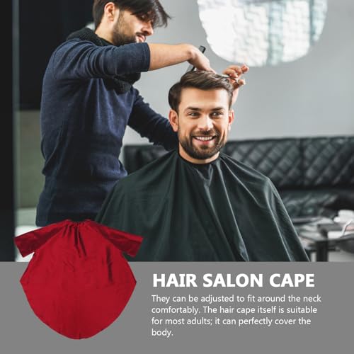Capa impermeable para barbería con mangas color burdeos miniatura 4