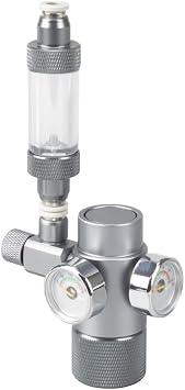 DONGKER Aquarium CO2 Regulator, CO2 System Kit with Dual Pressure Gauges & Check Valve W21.8 for Aquariums Planted Tanks