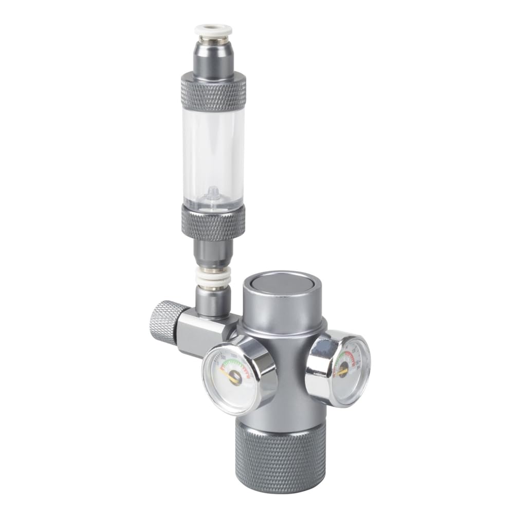 DONGKER Aquarium CO2 Regulator, CO2 System Kit with Dual Pressure Gauges & Check Valve (W21.8) for Aquariums Planted Tanks