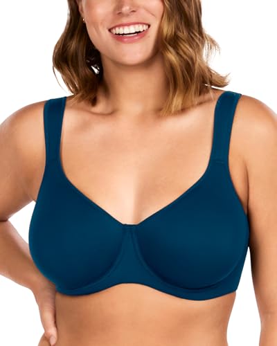 Image of HSIA Bras for Women Minimizer Full Coverage, Plus Size T Shirt Unlined Underwire Smooth Bra, Seamless Cups Joan Ultimate Soft