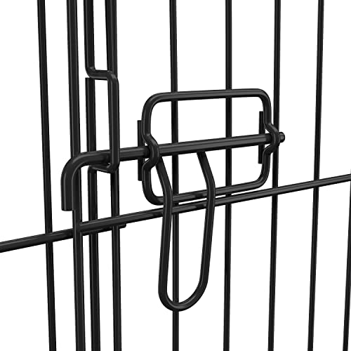 Yaheetech 8-TLG Welpenlaufstall 76cm hoch Welpenauslauf für Hunde Wohnung & Garten, faltbar, Freilaufgehege Welpenzaun mit Tür, Aufbau werkzeugfrei