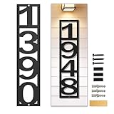 Vertical House Numbers for Outside - Personalized Address Signs for Houses and Street Name Sign Custom House Number Plaque, Handmade Metal Address Numbers for House - Large House Numbers - Custom Vertical Modern Plaque Outdoor