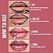 JUAAZIN 2-in-1 Fuchsia Lip Stain Peel Off & Hydrating Plumping Lip Oil with Tweezer, of Women Long Lasting Waterproof Peel Off Lip liner Tattoo, Highly Pigmented for All Skin Types 04#