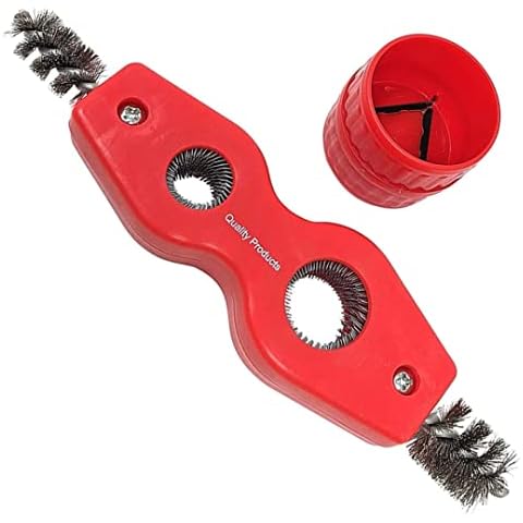 jieerrui Copper Pipe Cleaner, Wire Brush, Copper Pipe Cleaner, Plumber's Pipe Tool, Pipe Deburring, Rust Brush for Pipe Installation, Welding, Brazing Cover