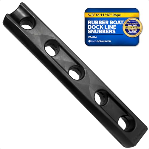 Five Oceans Marine Rubber Boat Dock Line Mooring Snubbers for 5/8" to 11/16" Rope, EPDM Rubber, Mooring Anchor Snubber for Boats, Pontoons, Yachts - FO4894