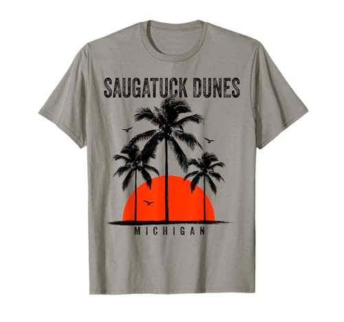 Michigan Saugatuck Dunes Surfing Surfboarding T-Shirt