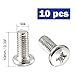 uxcell 10 Pieces M4 x 10mm TV Mount Screws, Computer TV LCD Monitor Stand Bracket Mounting Screws, Stainless Steel, Silver Tone