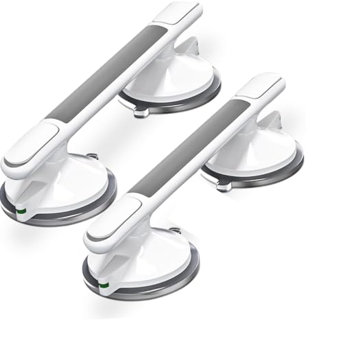 Veenkeny 浴槽手すり 風呂 手すり 強力吸盤 滑り止め 転倒防止 高齢者 子供 穴あけ不要 取り付け簡単 トイレ バスルーム ドアハンドル 浴室 浴槽 入浴介助 2個セット