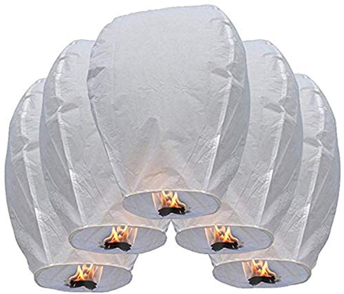 10/20 farolillos voladores chinos del cielo (10 unidades blancas)