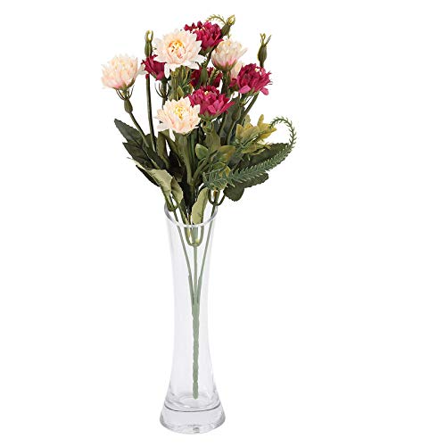 Ferns 'N' PetalsFerns 'N' Petals Beautiful White & Maroon Color Artificial Flower Bunch for Home Décor || Living Room || Birthday Gift