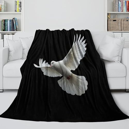 Couverture flanelle 3D oiseau en peluche douce 127x152cm Cochonseons