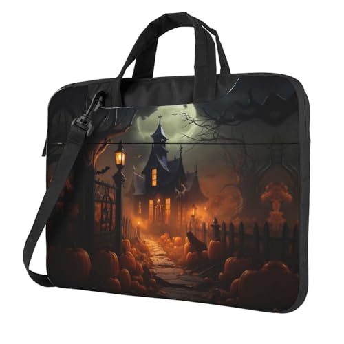 Housse ordinateur portable à poignée imprimé Halloween sacoche PC 13-15.6