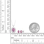 Gem Stone King 8X6MM and 6X4MM Oval Gemstone Birthstone Pendant and Earrings Jewelry Set For Women | 925 Sterling Silver | Fine Jewelry Gifts for Her Mom Women Wife | With 18 Inch Chain - Image 3