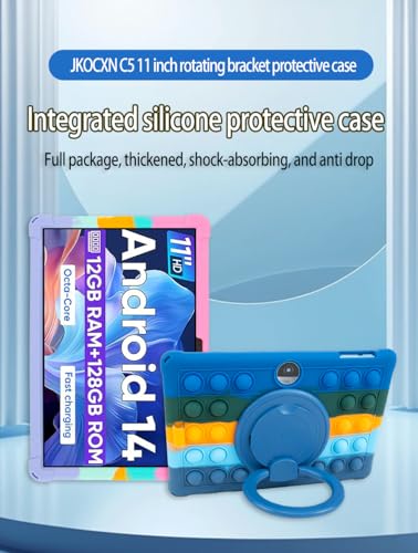Coque protection tablette 11" rotative rose pour éviter les rayures - 6