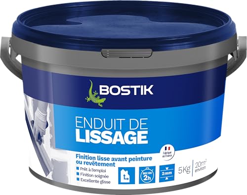 Bostik Enduit de Lissage en Pâte, Prêt à l'Emploi, Application Facile, Usage...