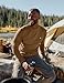 Zengjo Mens Base Layer Shirt Long Sleeve(Coyote Brown,M)