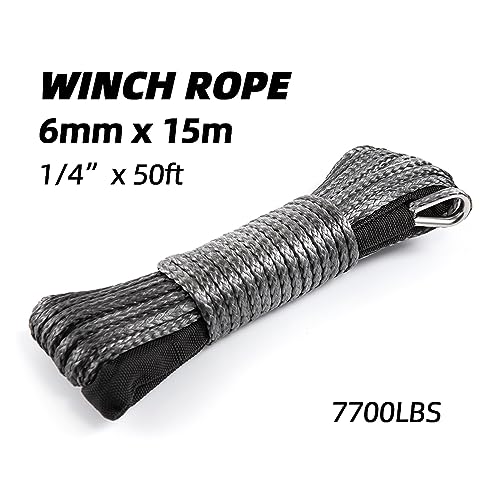 Cable de plasma 6mm con funda protectora抗UV cuerda sintética 7700LBs de alta flexibilidad 6