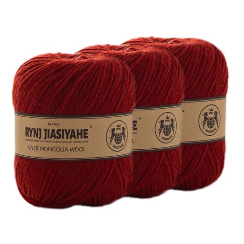 Inner Mongolia Wool Yarn for Crocheting & Knitting - 100% Soft, Warm, Washable - 4 Ply, Luxurious - Perfect for Sweaters, Scarves, Hats & Socks