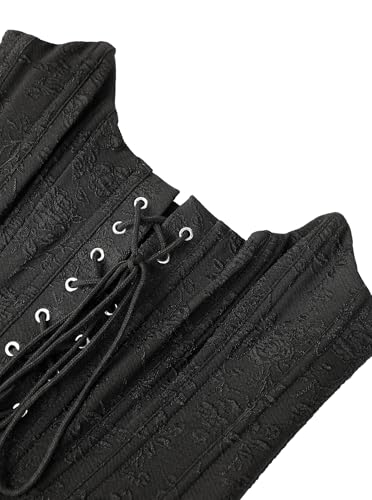 Corset Tops for Women Lace Up Overbust Corset Bustier Bodyshaper Lingerie Strapless Sexy Going Out Crop Top Tank4