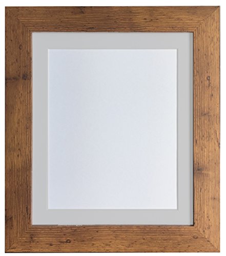 Holz-Bilderrahmen im Vintage-Stil mit Passepartout, holz, Light Grey Mount, 7 x 5 Image size 5 x 3.5 inch – Ansicht 2