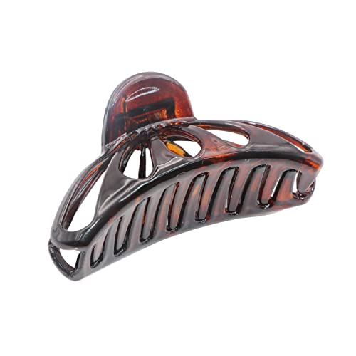 Parcelona French Rain Drop Small 2 3/4 Inch Celluloid Shell Claw Jaw Hair Clip for Fine Hair Types...